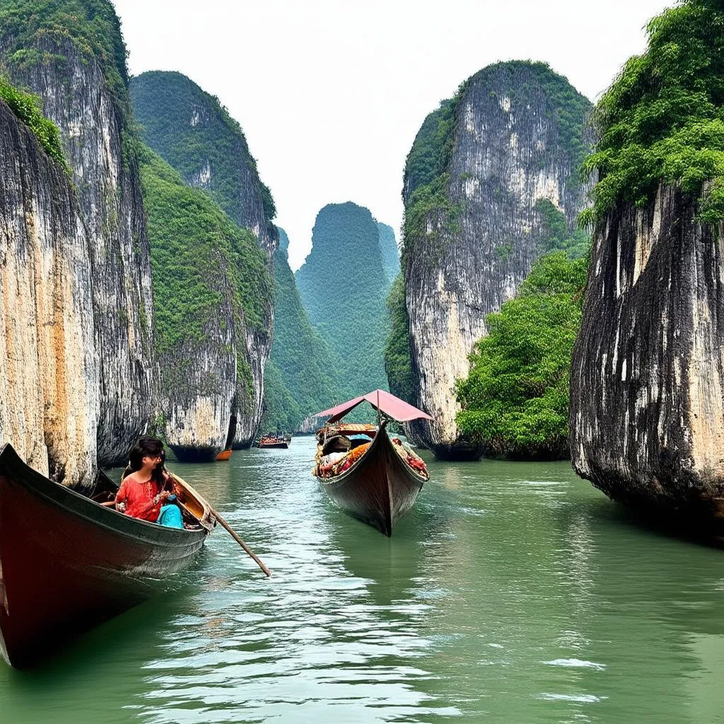 Trang An boats